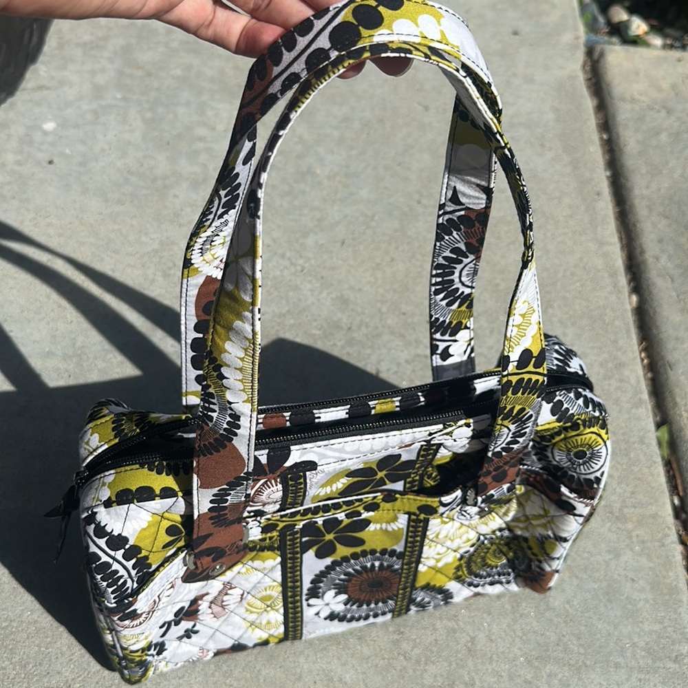 Vera Bradley Caroline Cocoa Moss Handbag - Picture 5 of 7